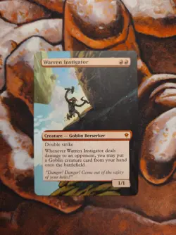 Magic the Gathering Warren Instigator #3 Hand Painted Unique Custom MTG Alter - Image 1