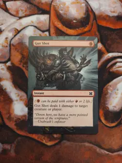 Magic the Gathering Gut Shot #3 Hand Painted Unique Custom MTG Alter - Image 1