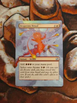 Magic the Gathering Desperate Ritual #3 Hand Painted Unique Custom MTG Alter - Image 1