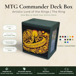 One Ring MTG Commander Deck Box Lord of the Rings Art Panel 115+ Double Sleeved - Image 1