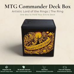One Ring MTG Commander Deck Box Lord of the Rings Art Panel 115+ Double Sleeved - Image 2