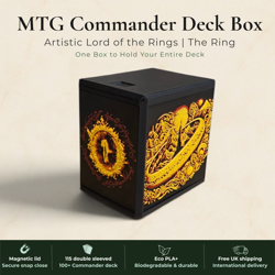 One Ring MTG Commander Deck Box Lord of the Rings Art Panel 115+ Double Sleeved - Image 3
