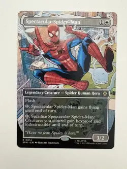 Spectacular Spider-Man Borderless MTG Magic the Gathering Card NM Near Mint SPM - Image 1