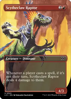 NM - Scytheclaw Raptor (Borderless) [LCI - 323] The Lost Caverns of Ixalan - Image 1