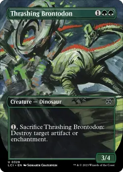 NM - Thrashing Brontodon (Borderless) [LCI - 329] The Lost Caverns of Ixalan - Image 1