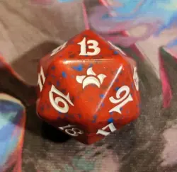 Eventide Spindown Life Counter D20 Dice MTG Magic: the Gathering Red/Blue - Image 1