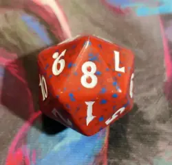 Eventide Spindown Life Counter D20 Dice MTG Magic: the Gathering Red/Blue - Image 4