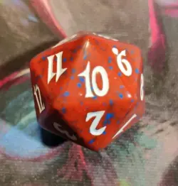 Eventide Spindown Life Counter D20 Dice MTG Magic: the Gathering Red/Blue - Image 5