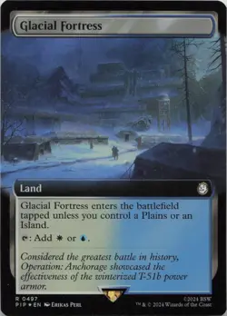 Glacial Fortress Extended Art FOIL R Universes Beyond: Fallout 497 MTG - Image 1