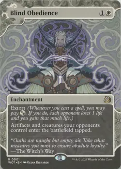 Blind Obedience R Wilds of Eldraine: Enchanting Tales 1 NM MTG - Image 1