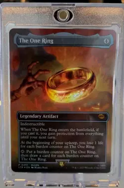 MTG Magic Lord of the Rings #451 The One Ring Mythic Rare Borderless Foil (NM) - Image 1