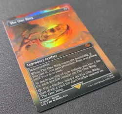 MTG Magic Lord of the Rings #451 The One Ring Mythic Rare Borderless Foil (NM) - Image 2