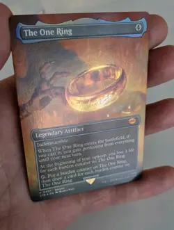 MTG Magic Lord of the Rings #451 The One Ring Mythic Rare Borderless Foil (NM) - Image 3