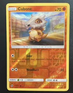 Cubone 52/111 Reverse Holo Common Pokemon Crimson Invasion LP/NM - Image 1
