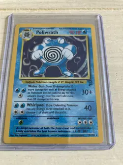 Pokemon TCG Poliwrath Holo Rare 15/130 Pokemon Base Set 2 - Image 1
