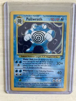 Pokemon TCG Poliwrath Holo Rare 15/130 Pokemon Base Set 2 - Image 2