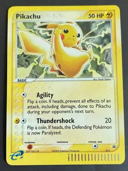 Pikachu - EX Series Tin Promo - 012 - Black Star Holo -e-Reader - LP - Pokemon - Image 4