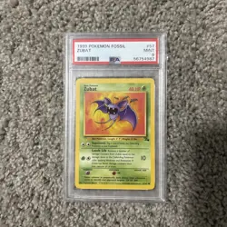 PSA 9 - Zubat 57/62 Fossil Common Pokemon TCG 1999 - Image 1