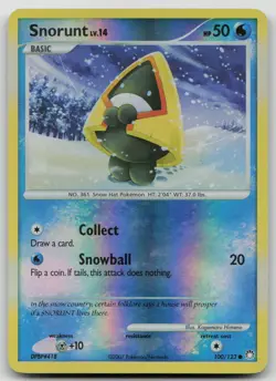 Pokemon TCG Snorunt Reverse Holo Common Mysterious Treasures 100/123 LP - Image 1