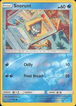 Snorunt 31/145 Common Guardians Rising Pokemon Reverse Holo MP - Image 1