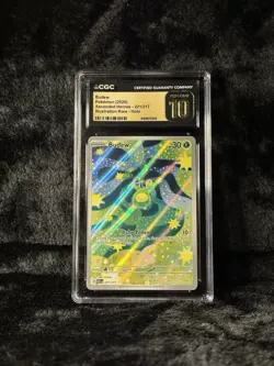 Pokemon Ascended Heroes Budew 221/217 Illustration Rare Holo CGC PRISTINE 10 - Image 1