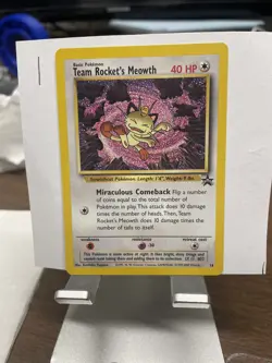 Pokemon TCG Team Rockets Meowth Black Star Promo #52 Wizards 2000 - Image 1
