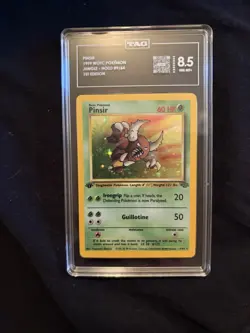 Pinsir Pokemon TCG Jungle holo rare 1st edition 9/64 TAG graded 8.5 - Image 1