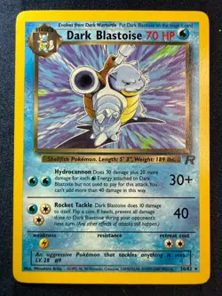 Dark Blastoise 20/82 Rare Team Rocket Pokemon LP - Image 1