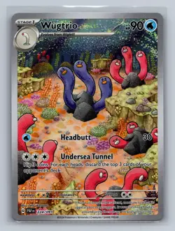 Wugtrio 224/091 Illustration Rare Paldean Fates Pokemon Holo NM/M - Image 1