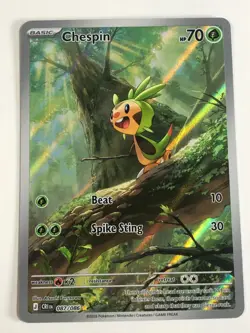 Pokemon TCG Chaos Rising IR Chespin 087/086 Near Mint - Image 1