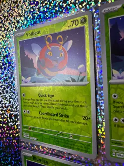 Pokemon TCG Twilight Masquerade Reverse Holo: 010/167 Illumise; 009/167 Volbeat - Image 4