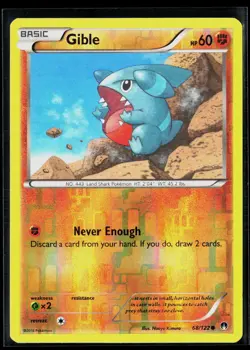 Gible 68/122 Common Reverse Holo XY BREAKpoint Pokemon NM - Image 1