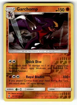 Garchomp 62/131 Rare Forbidden Light Reverse Holo Pokemon Lightly Played - Image 1
