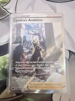 Pokemon Cynthia’s Ambition GG60/GG70 Crown Zenith GG Ultra Rare Full Art Holo - Image 1