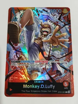 One Piece TCG Leader Monkey.D.Luffy [ST21-001] Foil Red English - Image 1