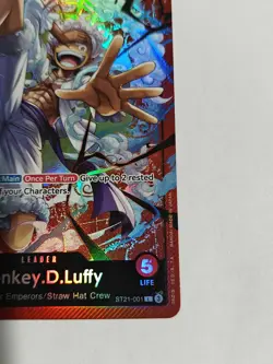 One Piece TCG Leader Monkey.D.Luffy [ST21-001] Foil Red English - Image 2