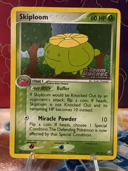 Pokemon Card Skiploom Stamped Reverse Holo 49/109 EX Team Rocket Returns 2004 - Image 1