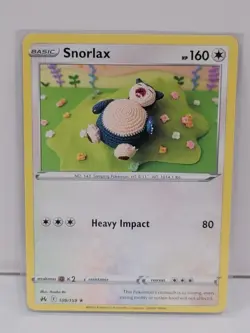 Pokemon TCG Snorlax 109/159 Rare Crown Zenith Card Near Mint - Image 1