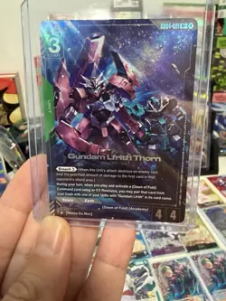 Bandai Gundam Card Game Gundam Lfrith Thorn GD04-021 Rare Alt Art Holo EN - Image 2