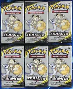 Sun & Moon Team Up Booster Pack Fun Pack 3 Card Nm M Sampling Pack Sample Lot X6 - Image 1