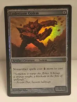 Mtg 🔥 Lodestone Golem 🔥 Worldwake 🌟 Foil 🌟 RARE MT/NM Magic The Gathering - Image 1