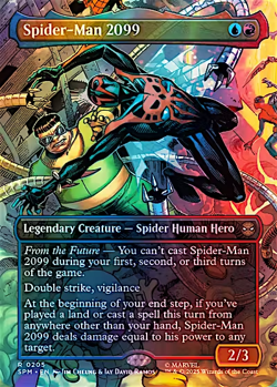 x1 Spider-Man 2099 (0205) - Foil - Borderless R MTG Marvel's Spider-Man M/NM, En - Image 1