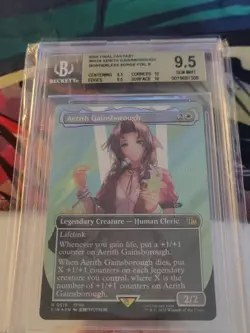 Aerith Gainsborough Borderless Surge Foil Final Fantasy Foil Beckett 9.5 - Image 1