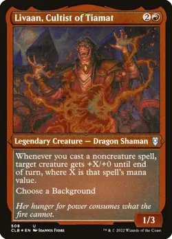 Livaan, Cultist of Tiamat 508 Etched FOIL Uncommon Baldur's Gate MTG Near Mint - Image 1
