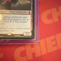 MTG - Marvel Super Heroes - The Scarlet Witch - FOIL - Alt Art Promo - NM - Image 3