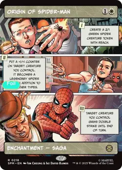 Origin of Spider-Man (Borderless) - Foil - SPM - 218 NM/LP - Image 1