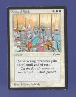 1993 Magic the Gathering - Army of Allah - Arabian Nights MTG - Image 1