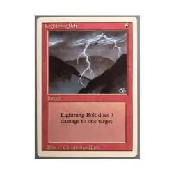Lightning Bolt Revised Vintage MTG Red Instant LP/NM Old Border - Image 1