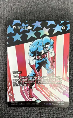 Path to Exile Captain America Marvel Universe Foil Magic The Gathering - Image 1