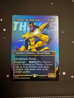 Thanos, the Mad Titan Marvel Super Heroes Borderless Foil Mythic Rare - Image 1